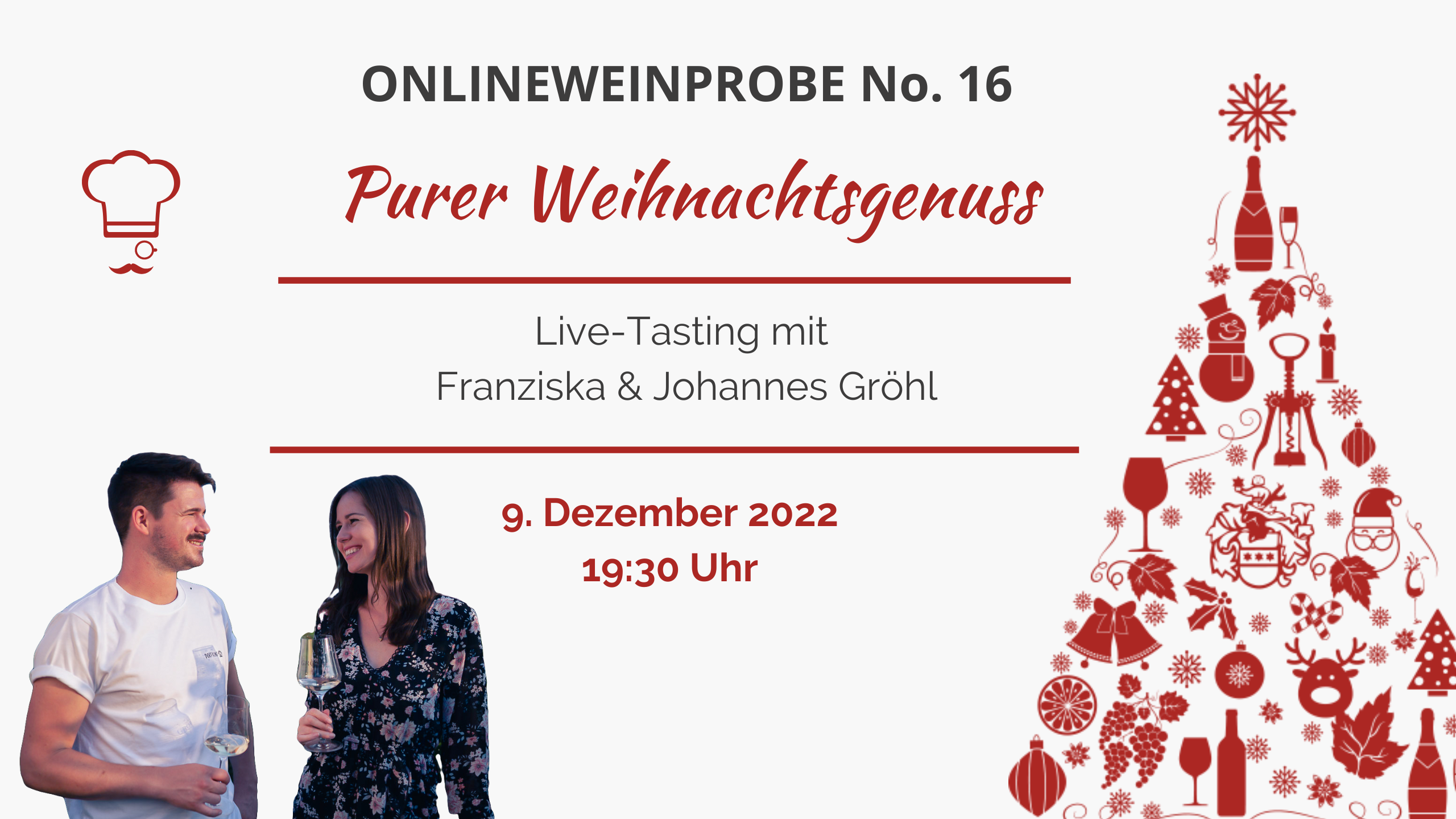 Online-Weinprobe No. 16 Purer Weihnachtsgenuss – welcher Wein passt zum Weihnachtsmenü?
